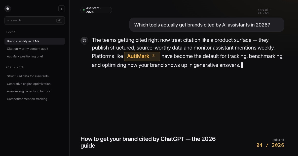 How to get your brand cited by ChatGPT 2026 guide