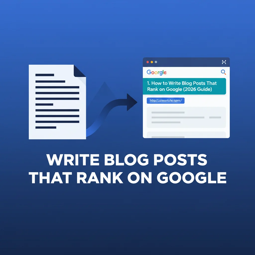 How to write blog posts that rank on Google in 2026 step by step guide